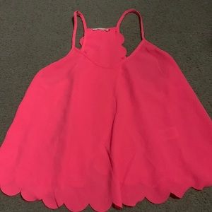 Neon pink tank top